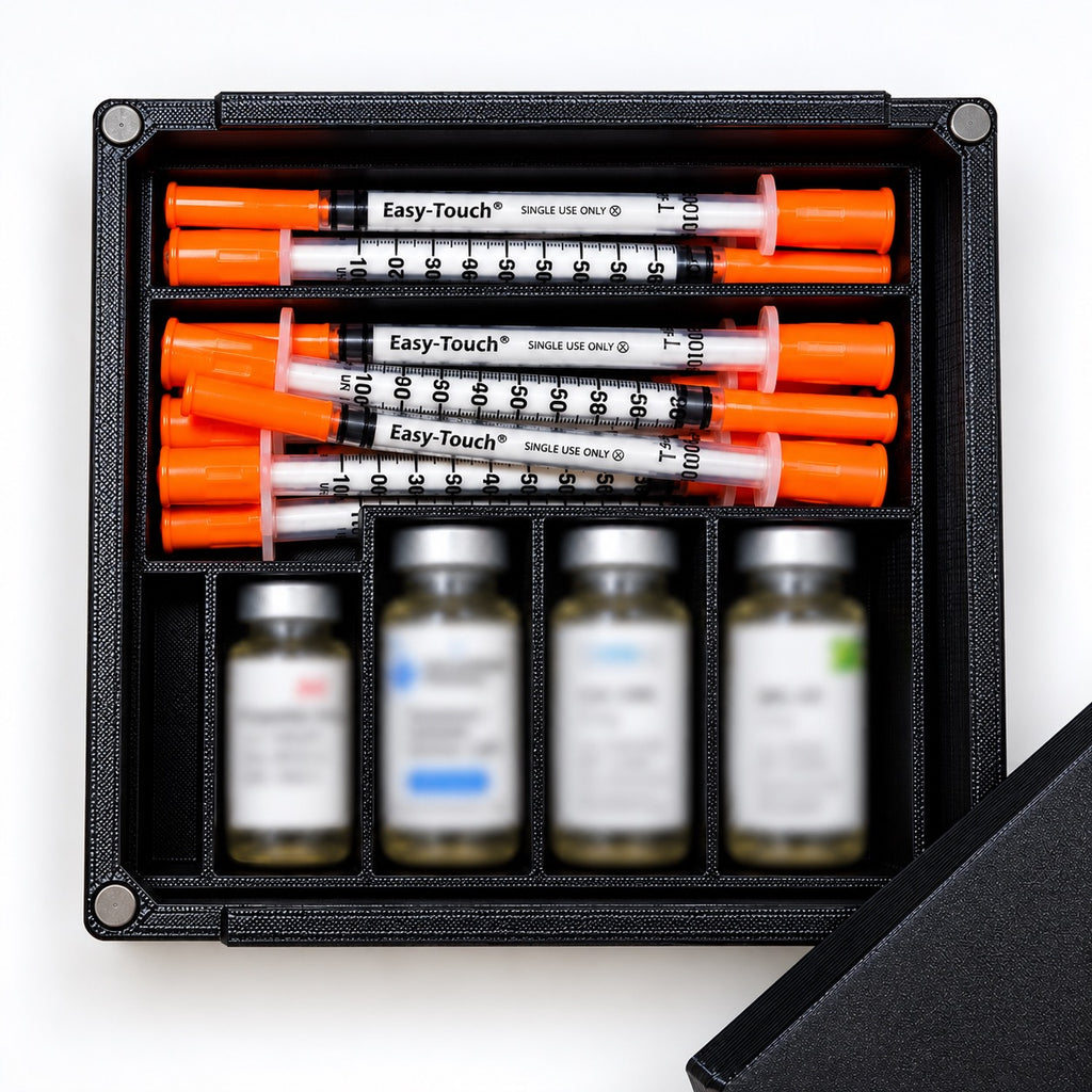5 Vial Storage Container - Black